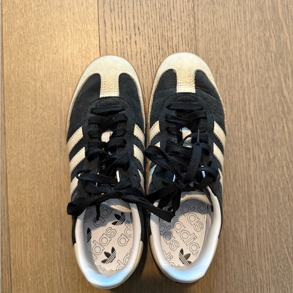 adidas black and tan Samba Sneakers